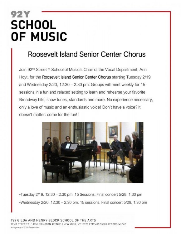 92nd Street Y's Gift of Music for Roosevelt Island 92nd Street Y's Gift of Music for Roosevelt Island